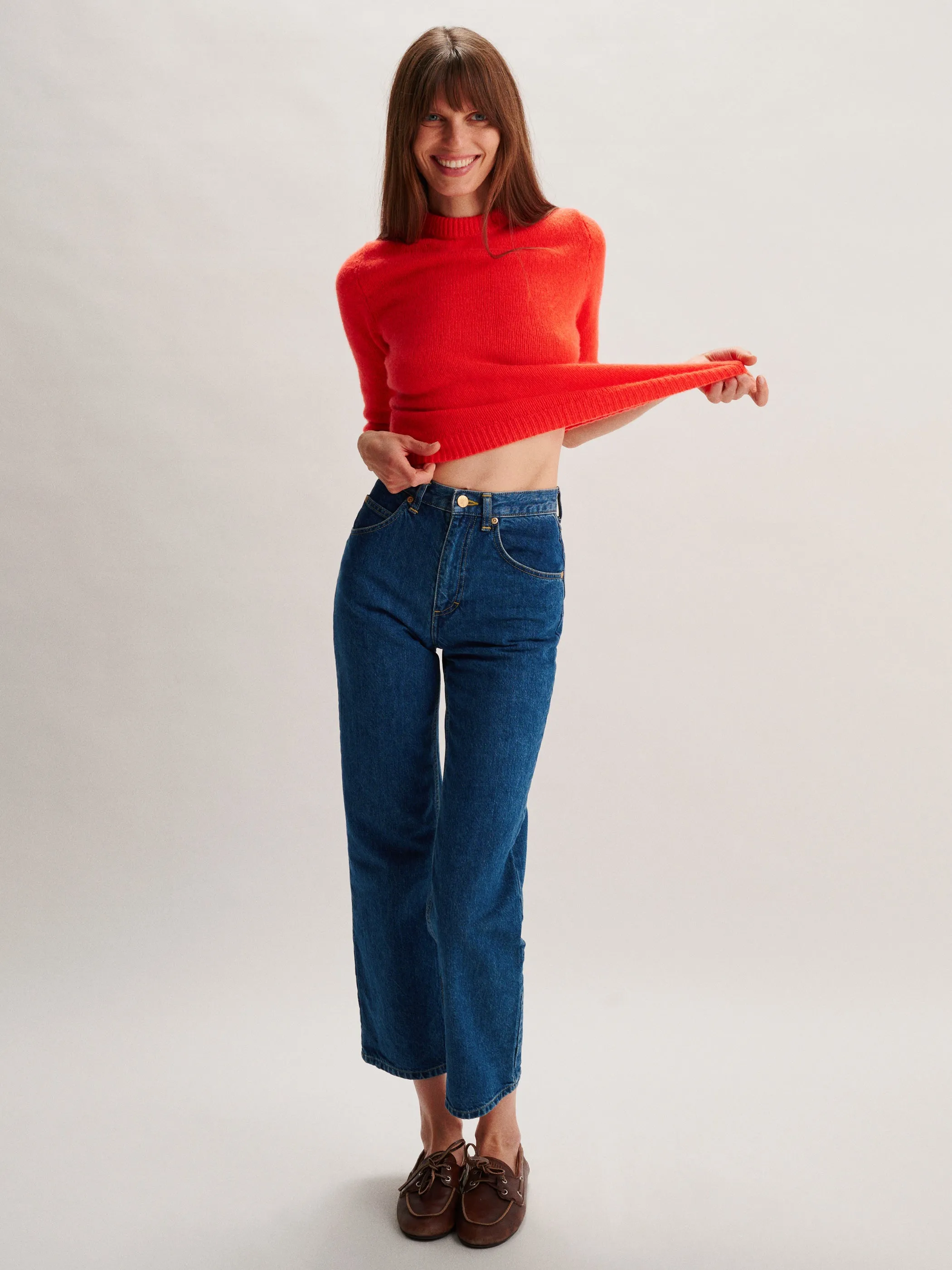 The Ella Elbow Sleeve Sweater in Cashmere