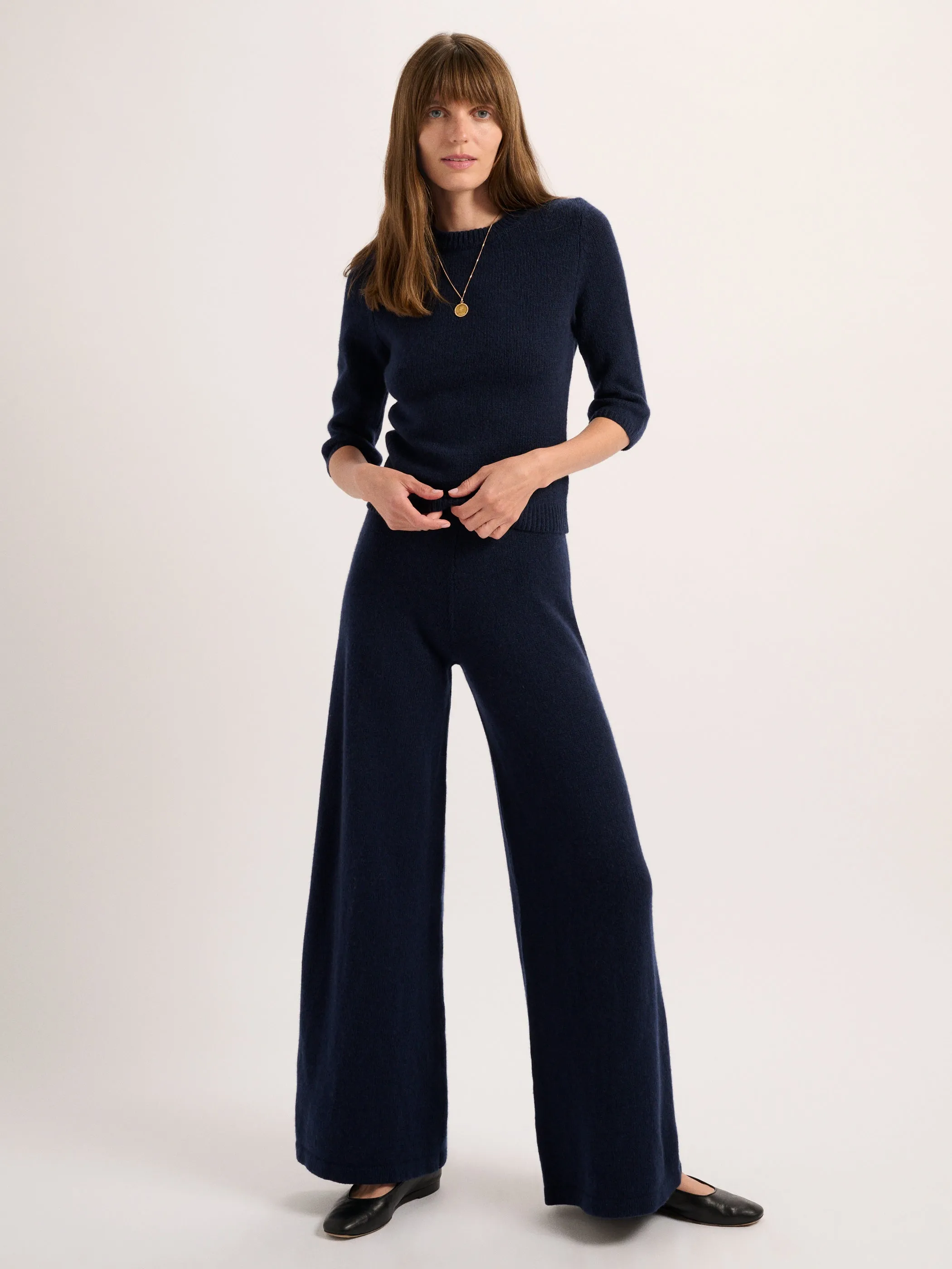 The Ella Elbow Sleeve Sweater in Cashmere