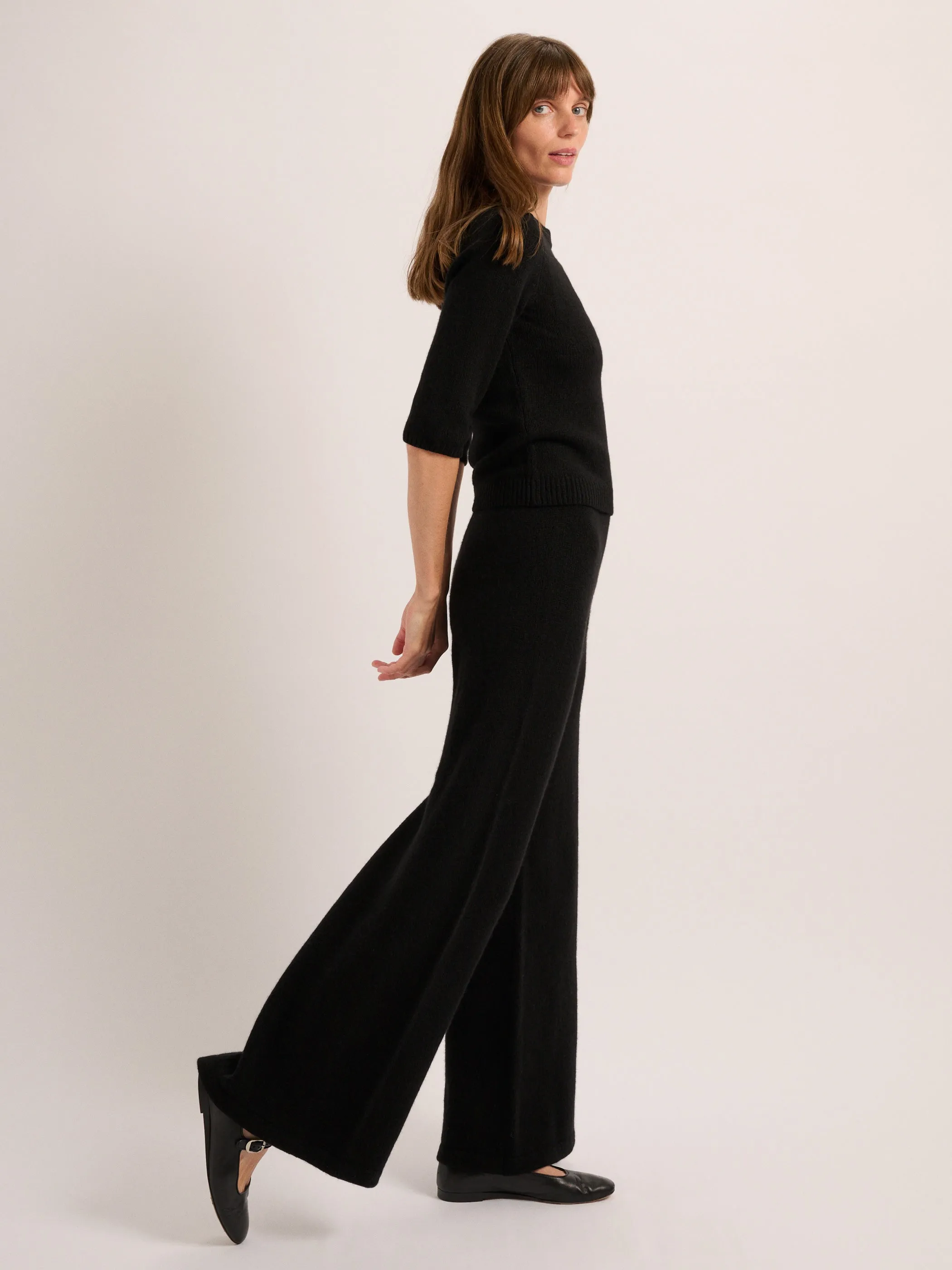 The Ella Elbow Sleeve Sweater in Cashmere
