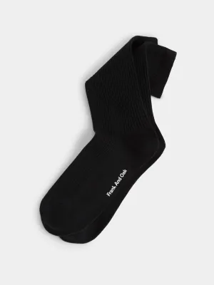 The Ribbed Socks in Black