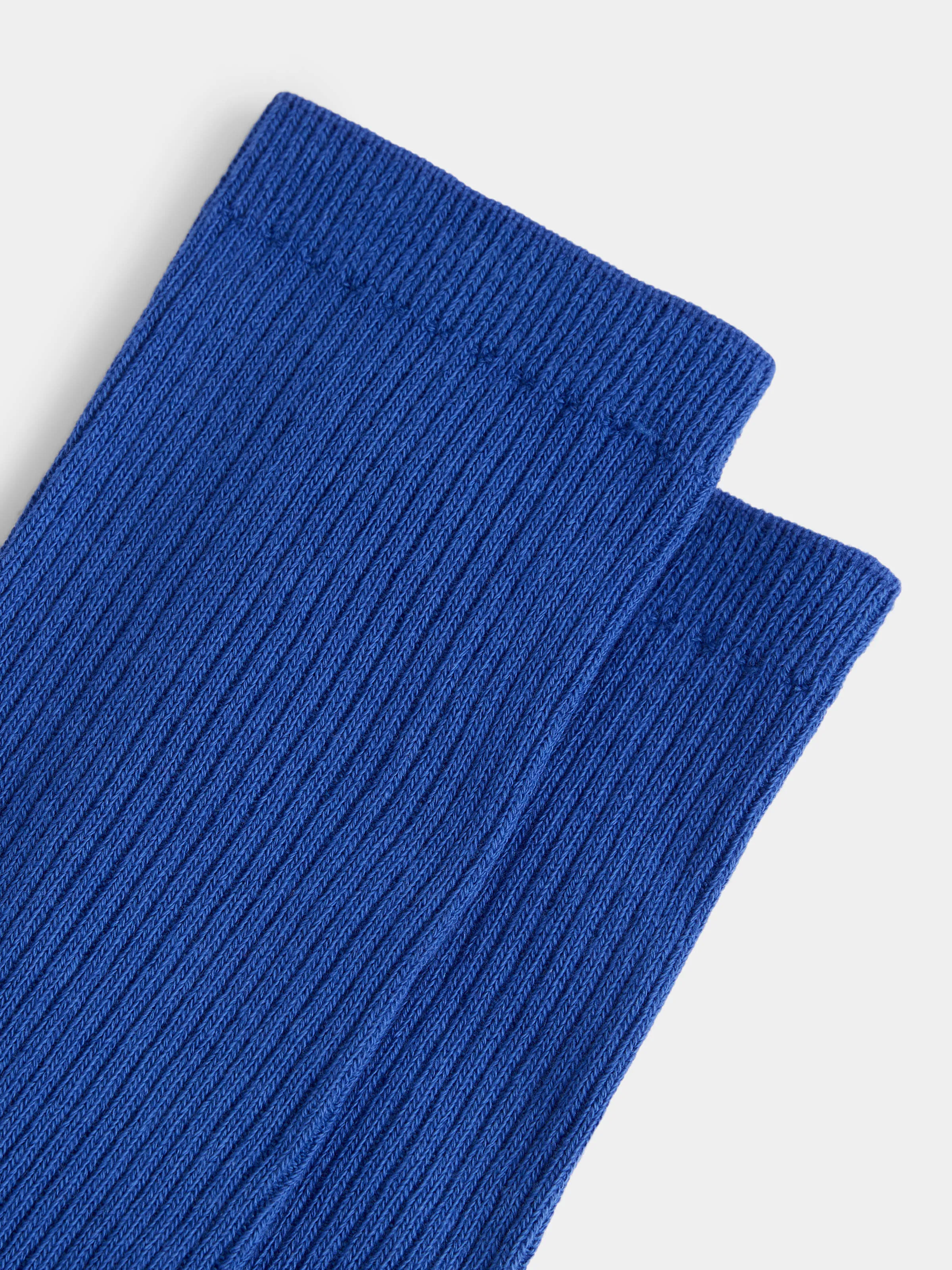 The Ribbed Socks in Nautical Blue
