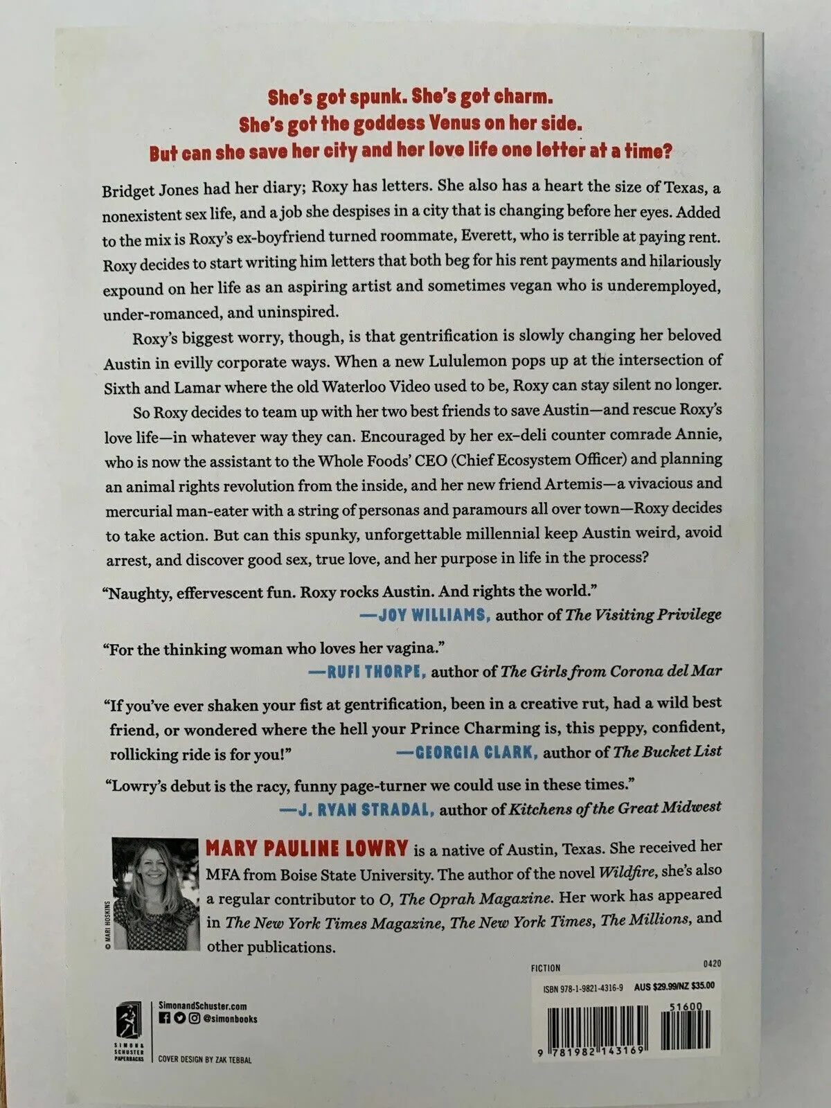 The Roxy Letters By Mary Pauline Lowry Paperback (NEW)