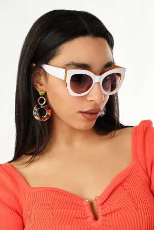 Thick Framed Chunky Cat Eye Sunglasses