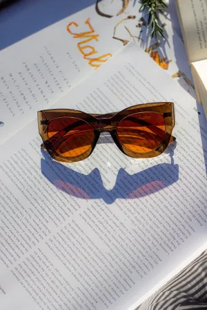 Thick Framed Chunky Cat Eye Sunglasses