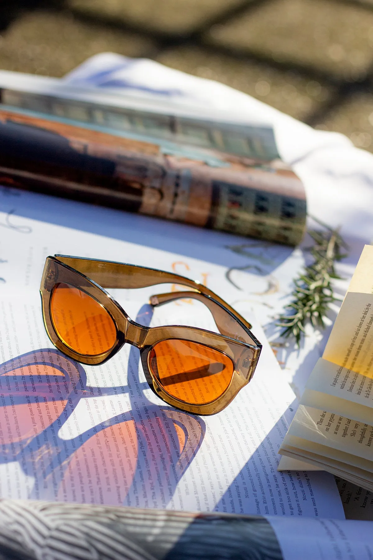 Thick Framed Chunky Cat Eye Sunglasses