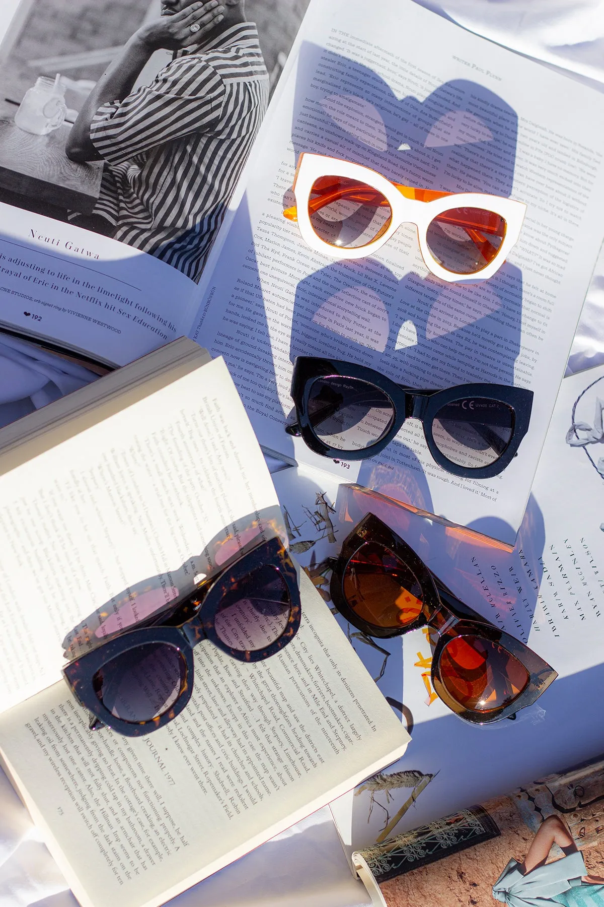 Thick Framed Chunky Cat Eye Sunglasses