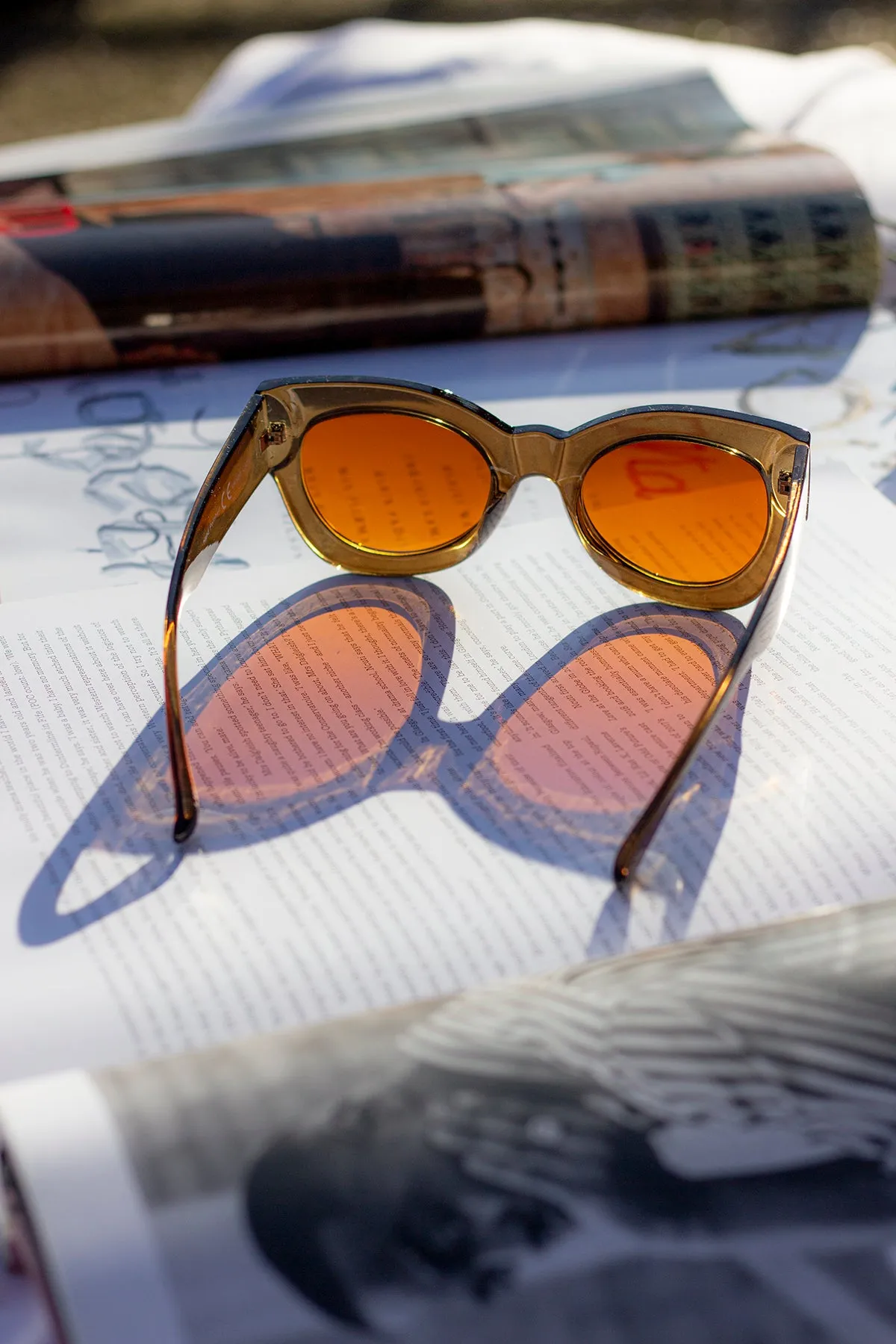 Thick Framed Chunky Cat Eye Sunglasses