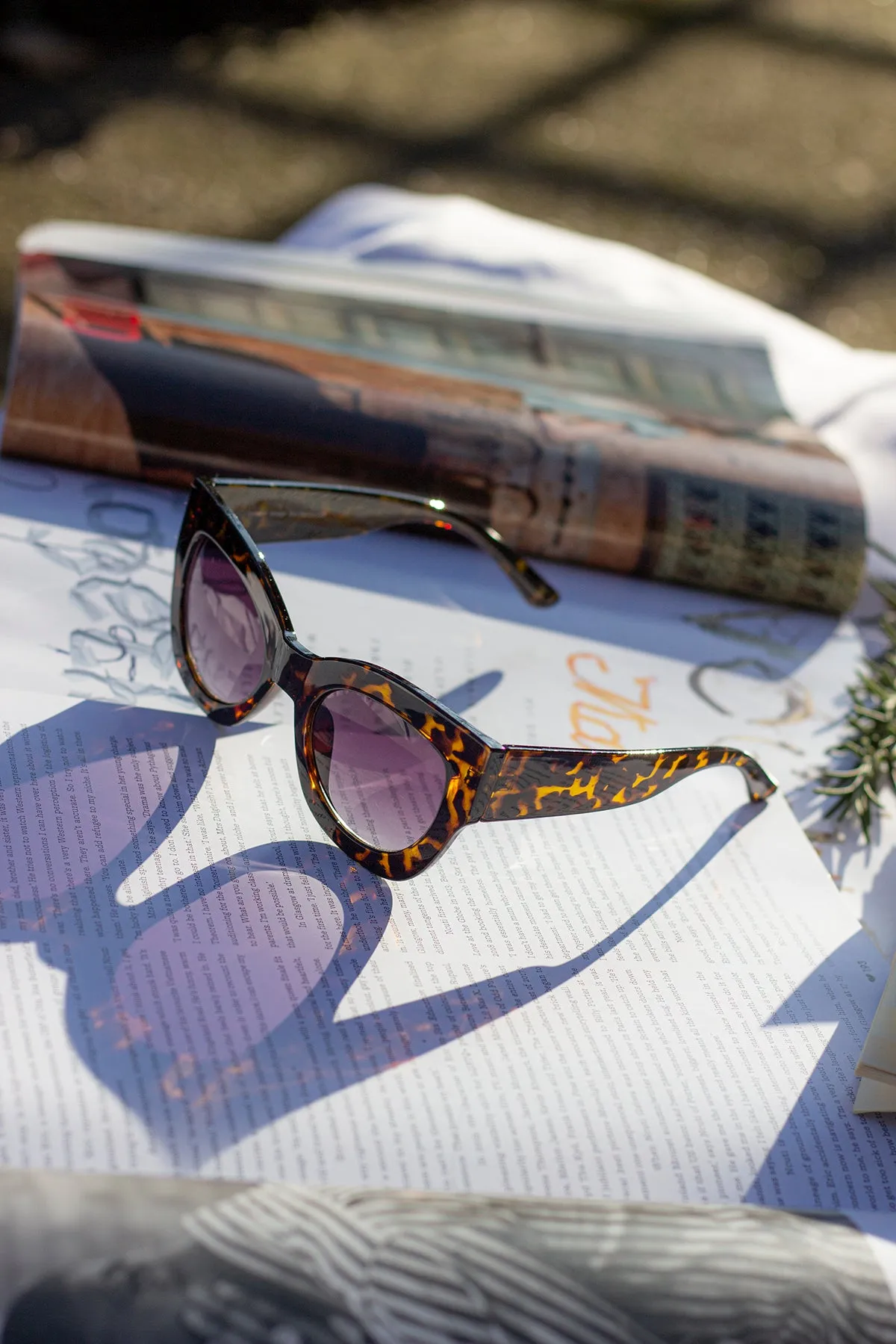 Thick Framed Chunky Cat Eye Sunglasses