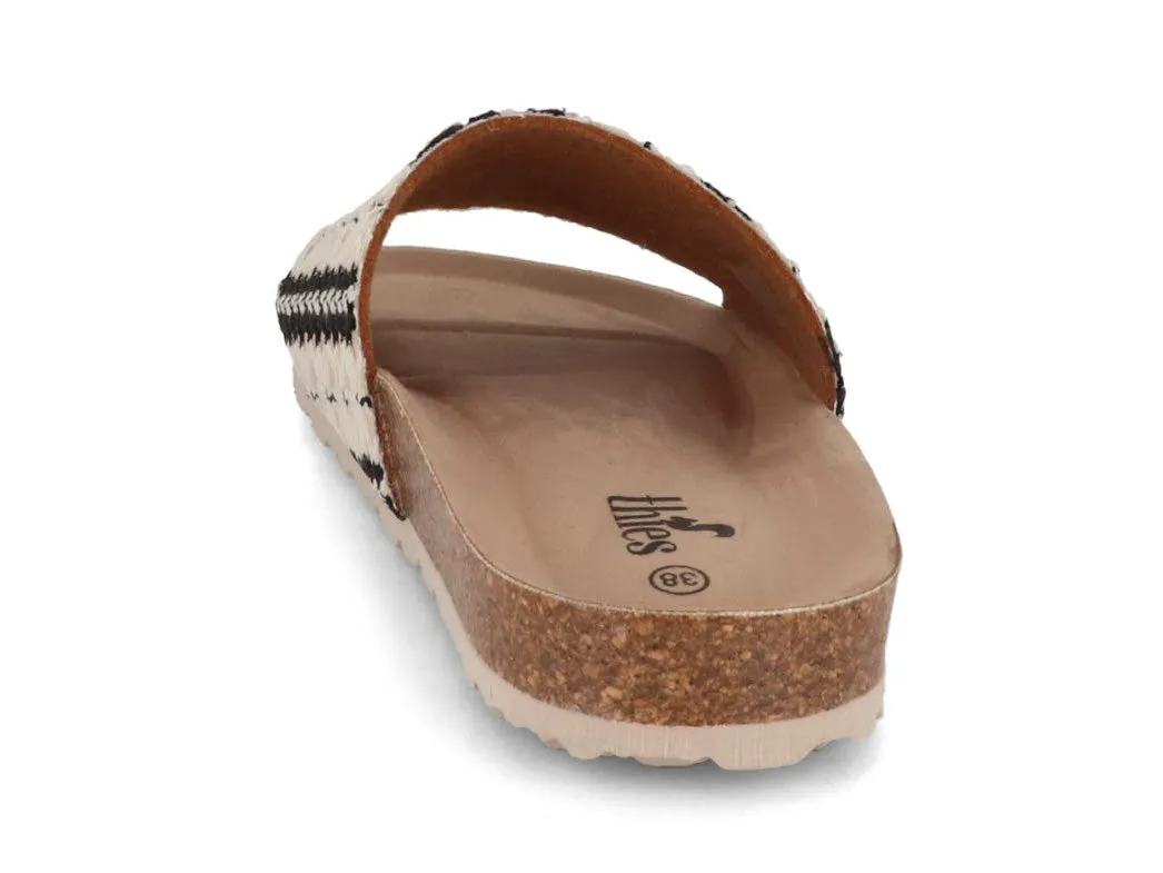 Thies Women Eco Boho 'Pool Slide', taupe