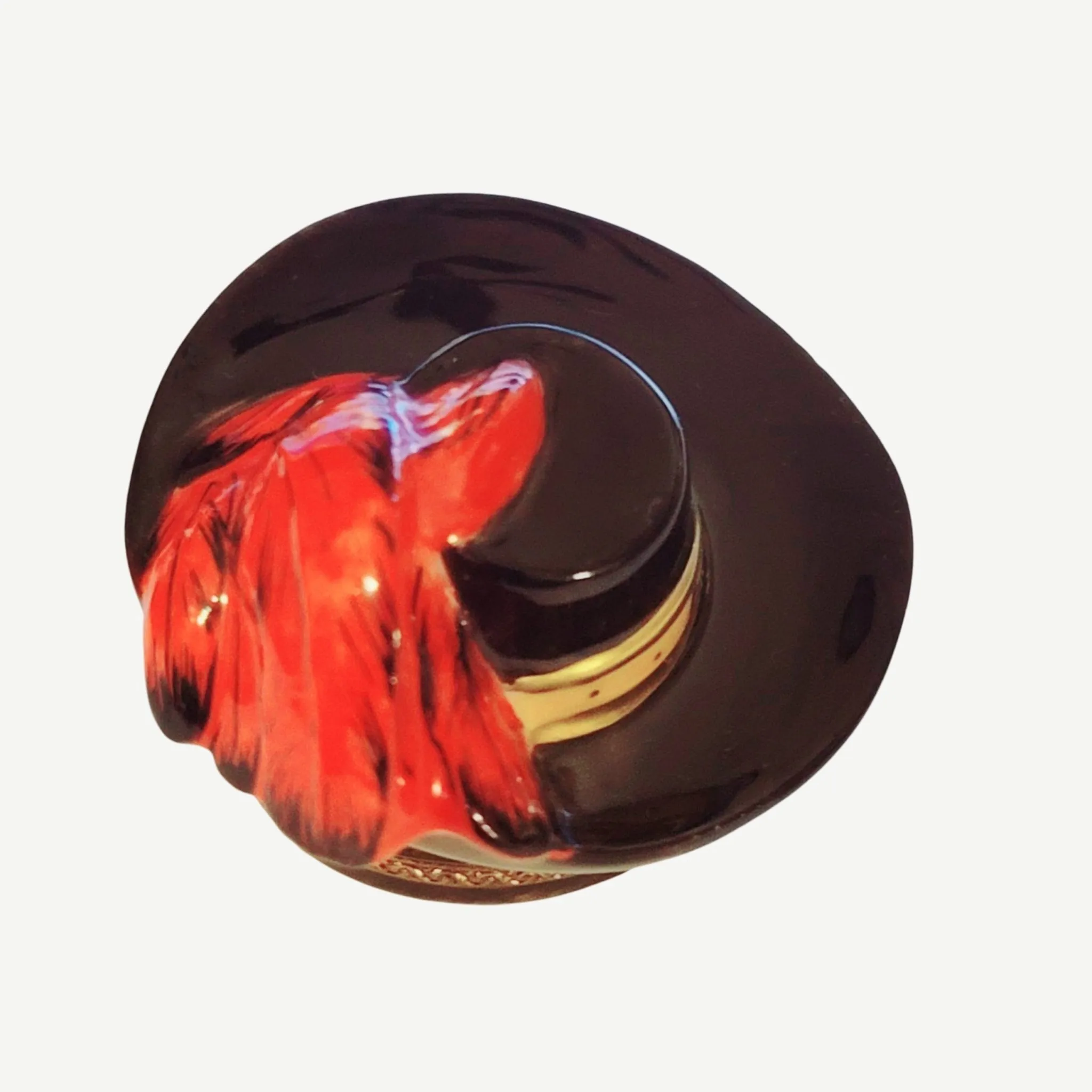 Three Musketeers Black Red Feather Pirate Hat