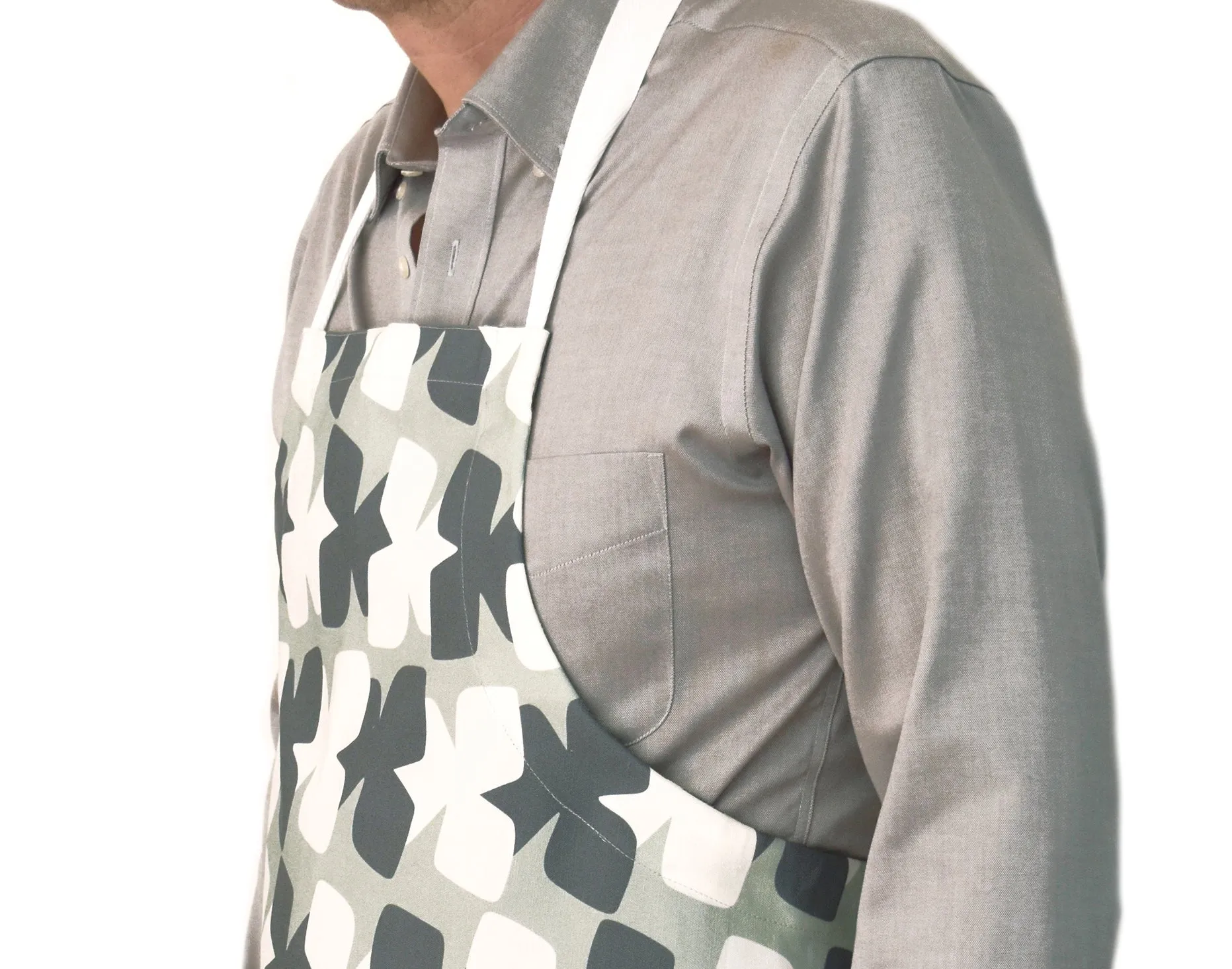 Tilt Linen Cotton Apron – Fog