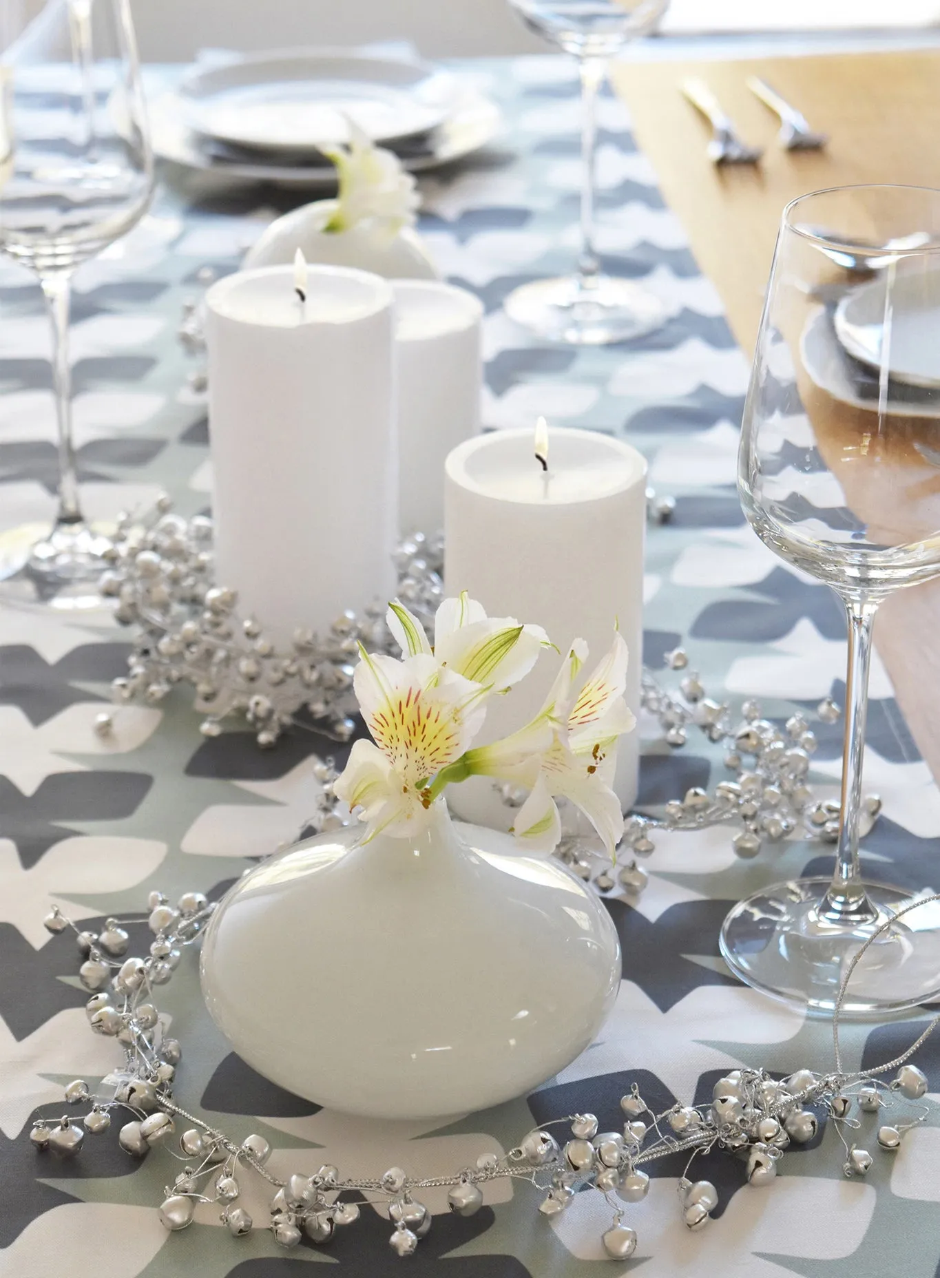 Tilt Linen Cotton Table Runner (14x90) – Fog