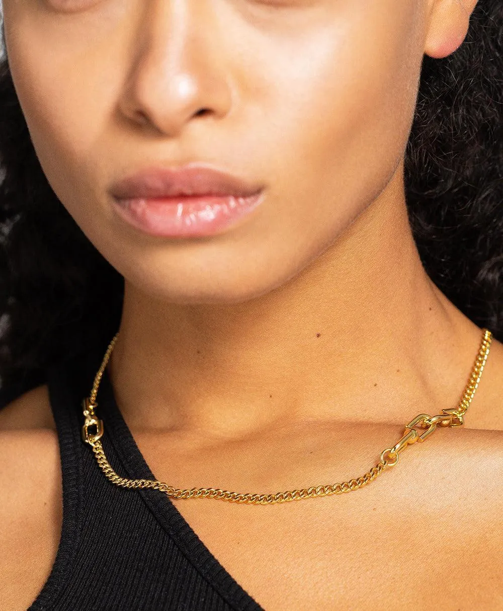 Tuva Split Necklace 18ct Gold Plated