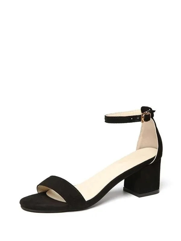 Two Part Chunky Heels - Black
