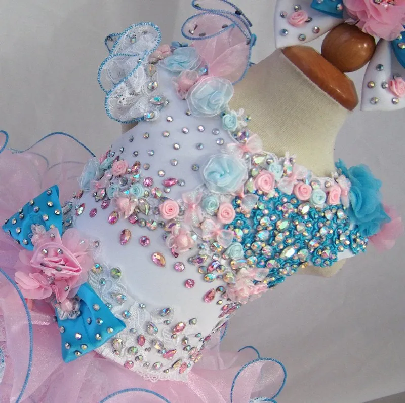 Two pieces Infant/toddler/baby/children/kids/newborn Pageant Dress with Hair bow G102