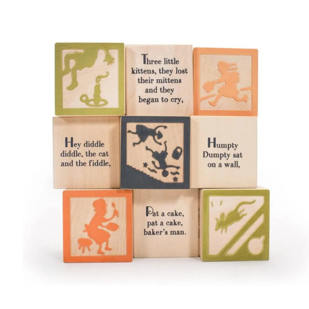 Uncle Goose Nursery Rhyme 9 Block Set