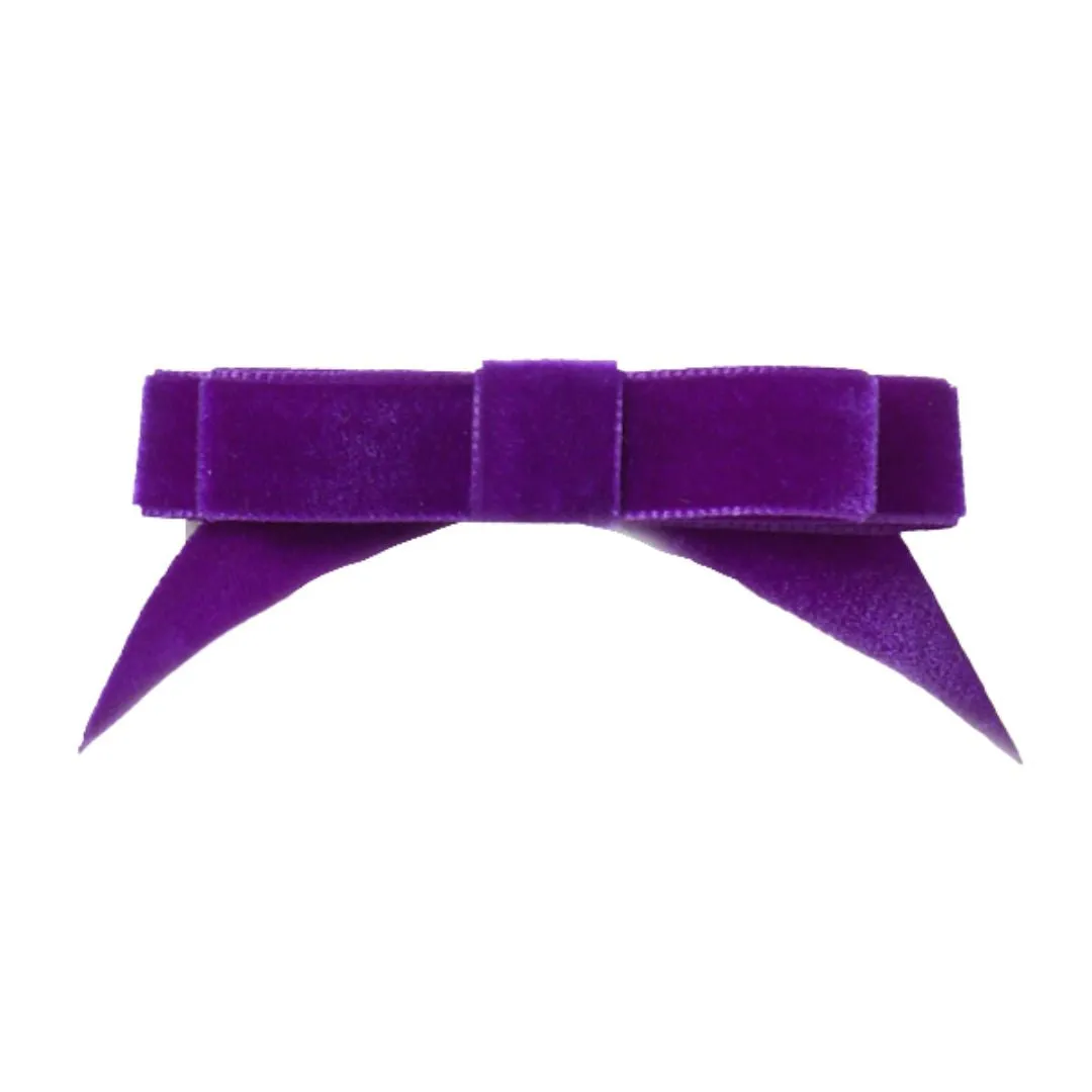 Velvet Angled Tails Bow