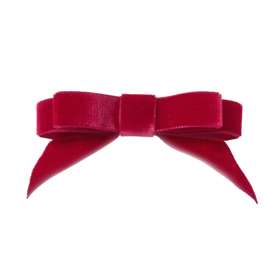 Velvet Angled Tails Bow