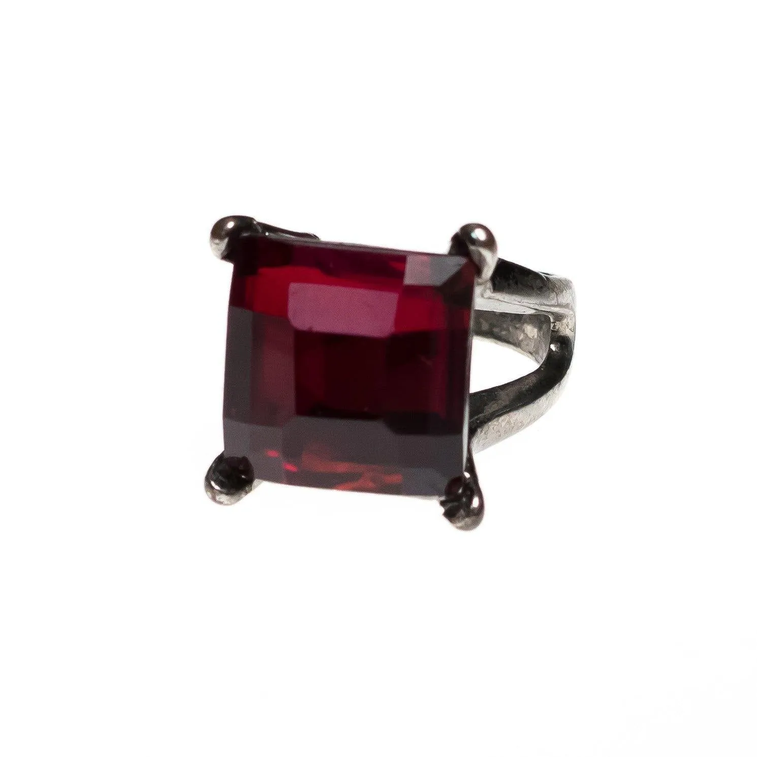 Vintage 1950s Red Crystal Ring