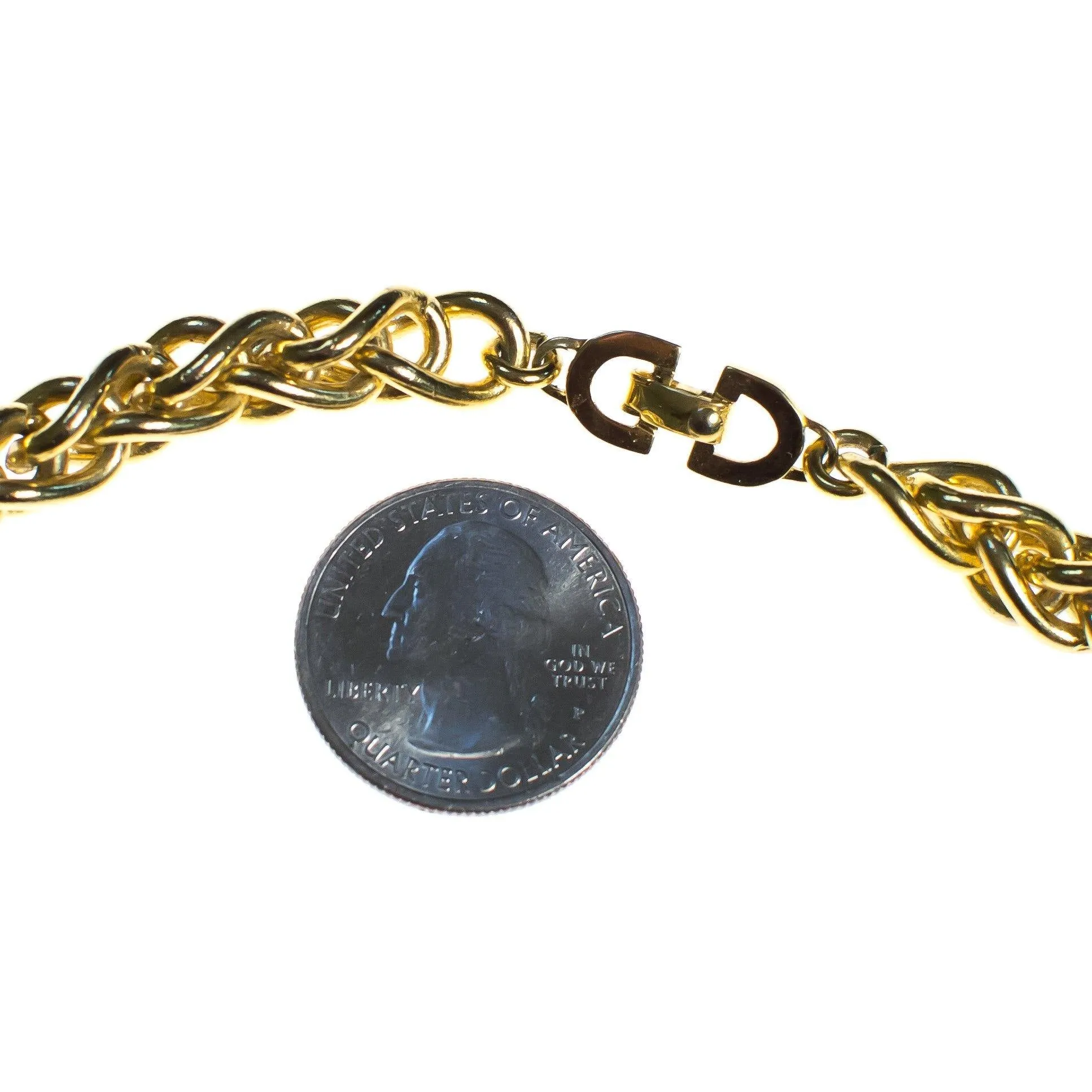 Vintage Christian Dior Classic Gold Chain Necklace