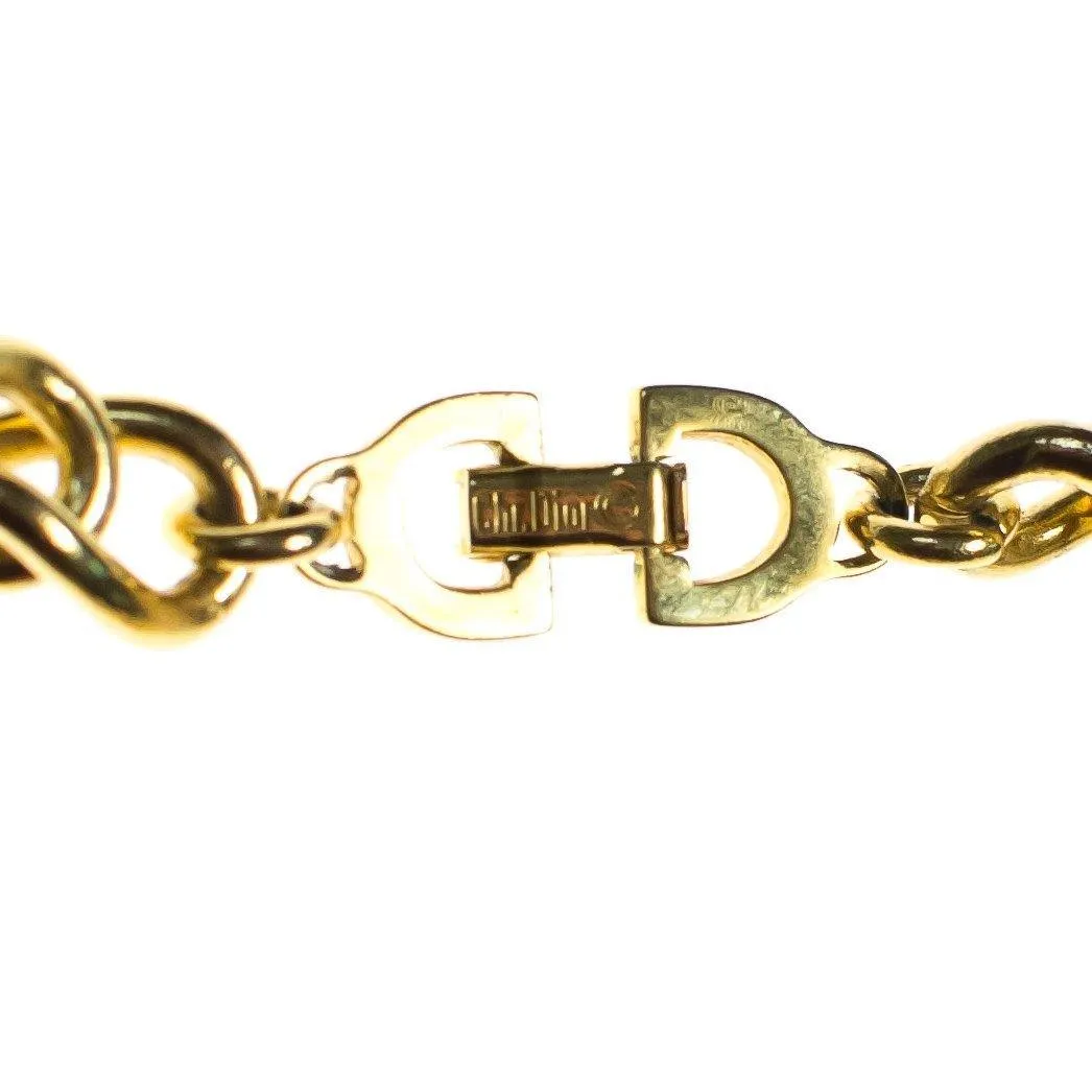 Vintage Christian Dior Classic Gold Chain Necklace
