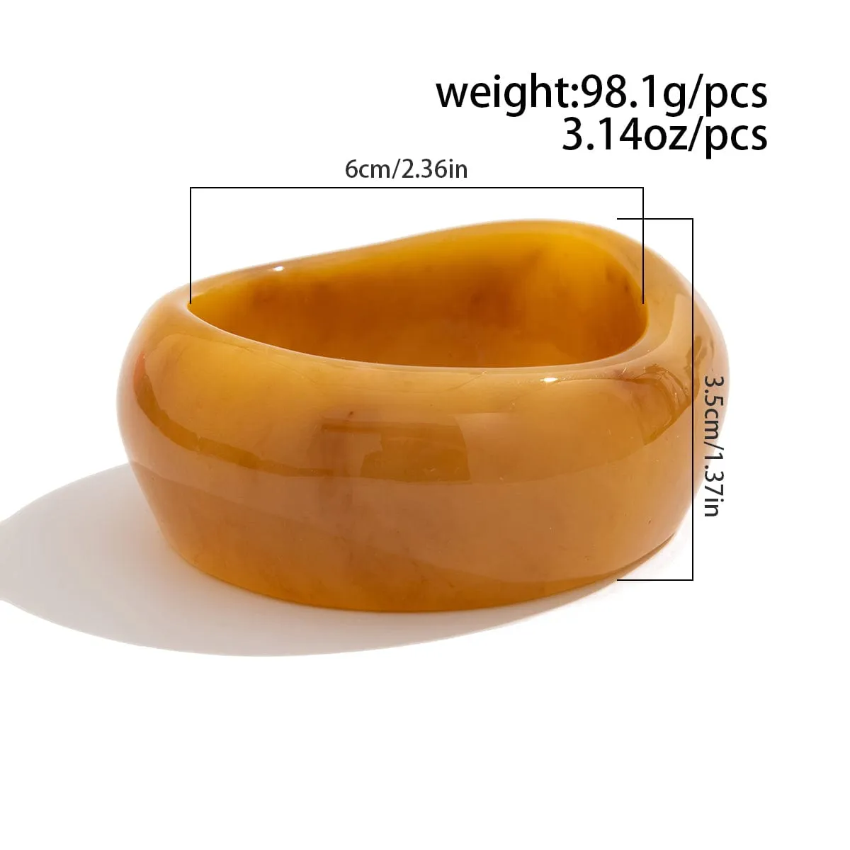 Vintage Chunky Wide Cuff Resin Wise Cuff Bangle Bracelet