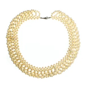 Vintage Looped Pearl Collar Necklace