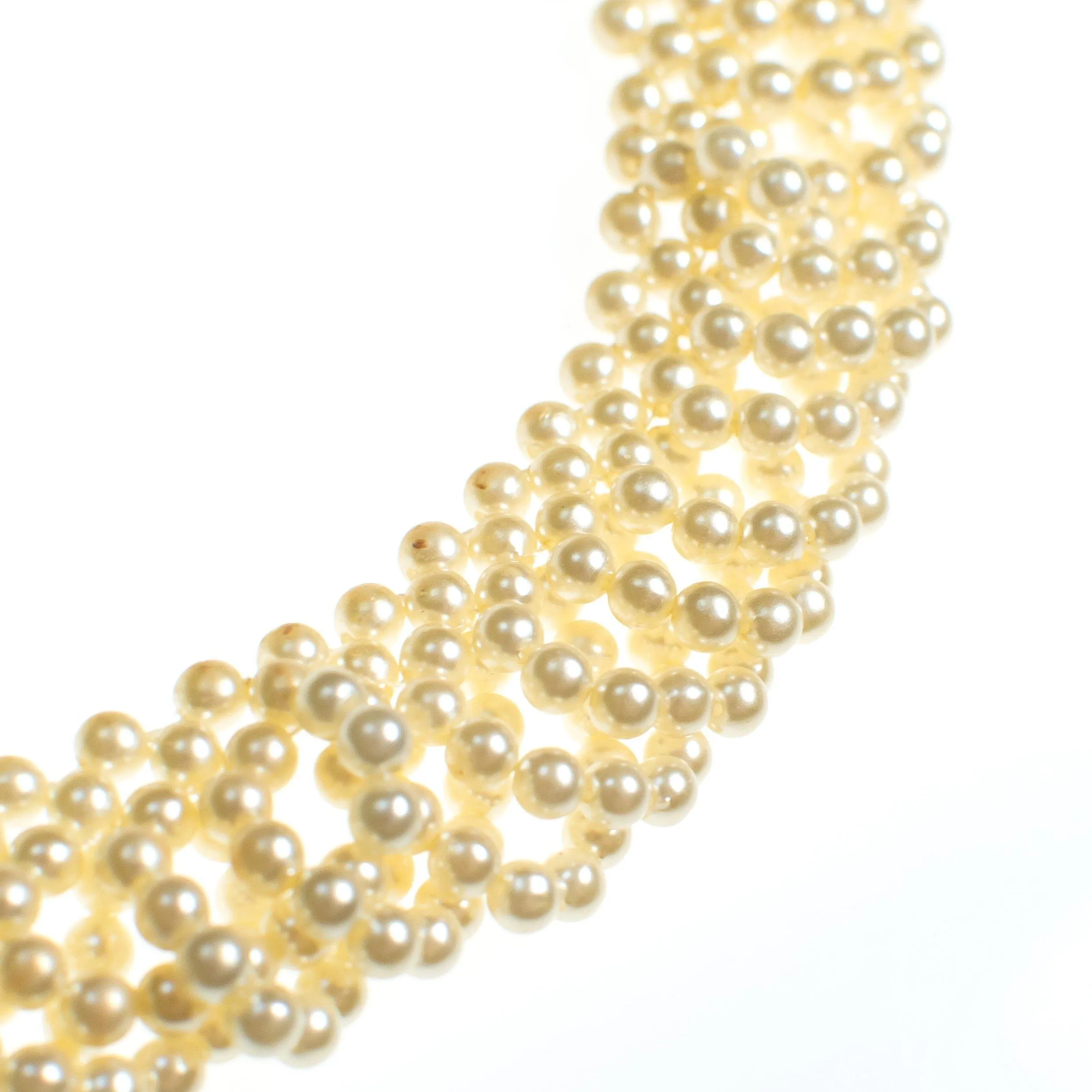 Vintage Looped Pearl Collar Necklace