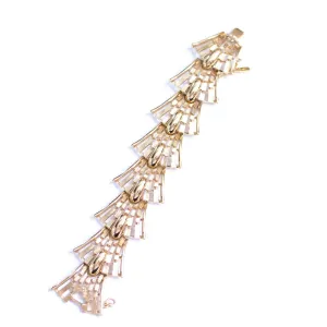 Vintage Monet Fan Link Bracelet