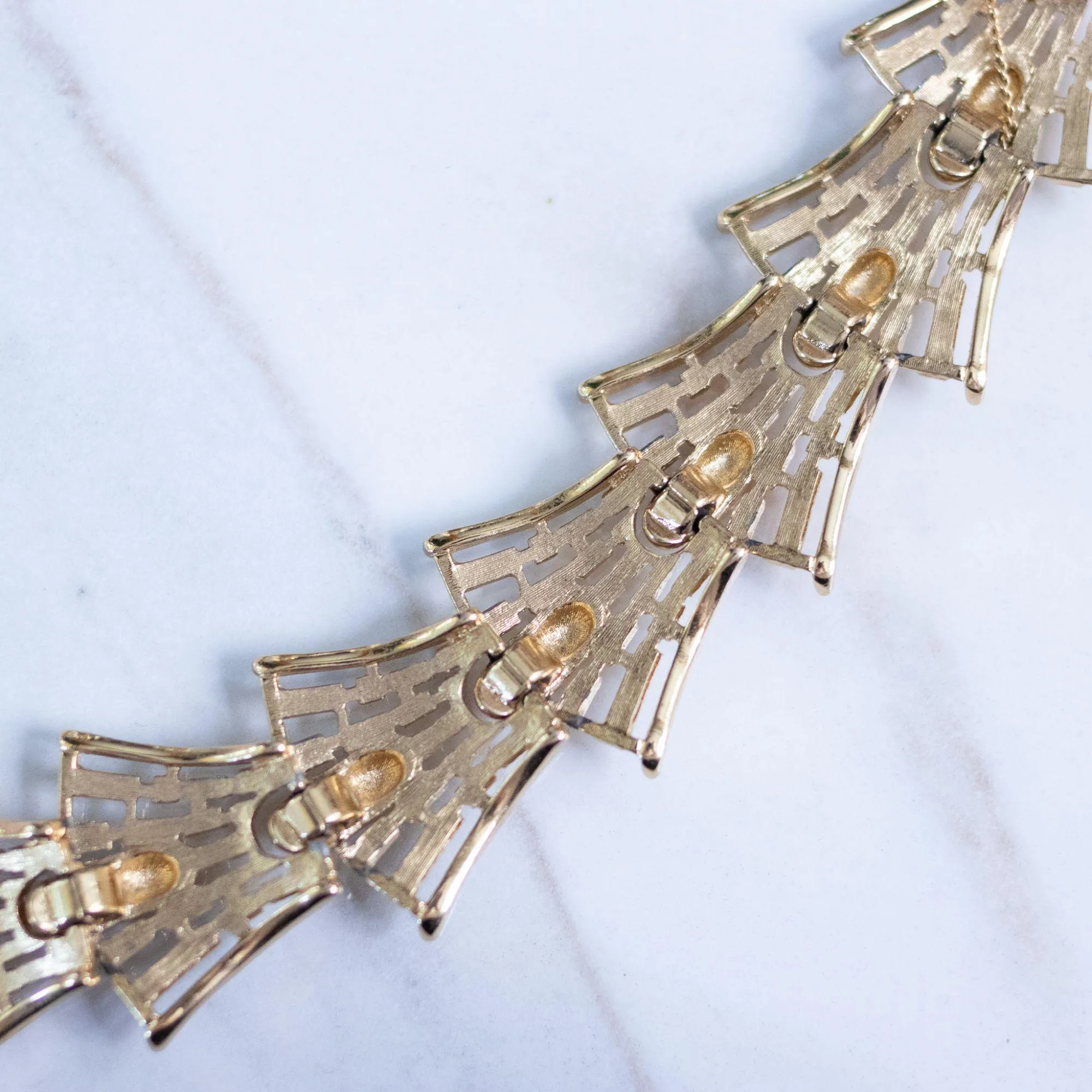Vintage Monet Fan Link Bracelet