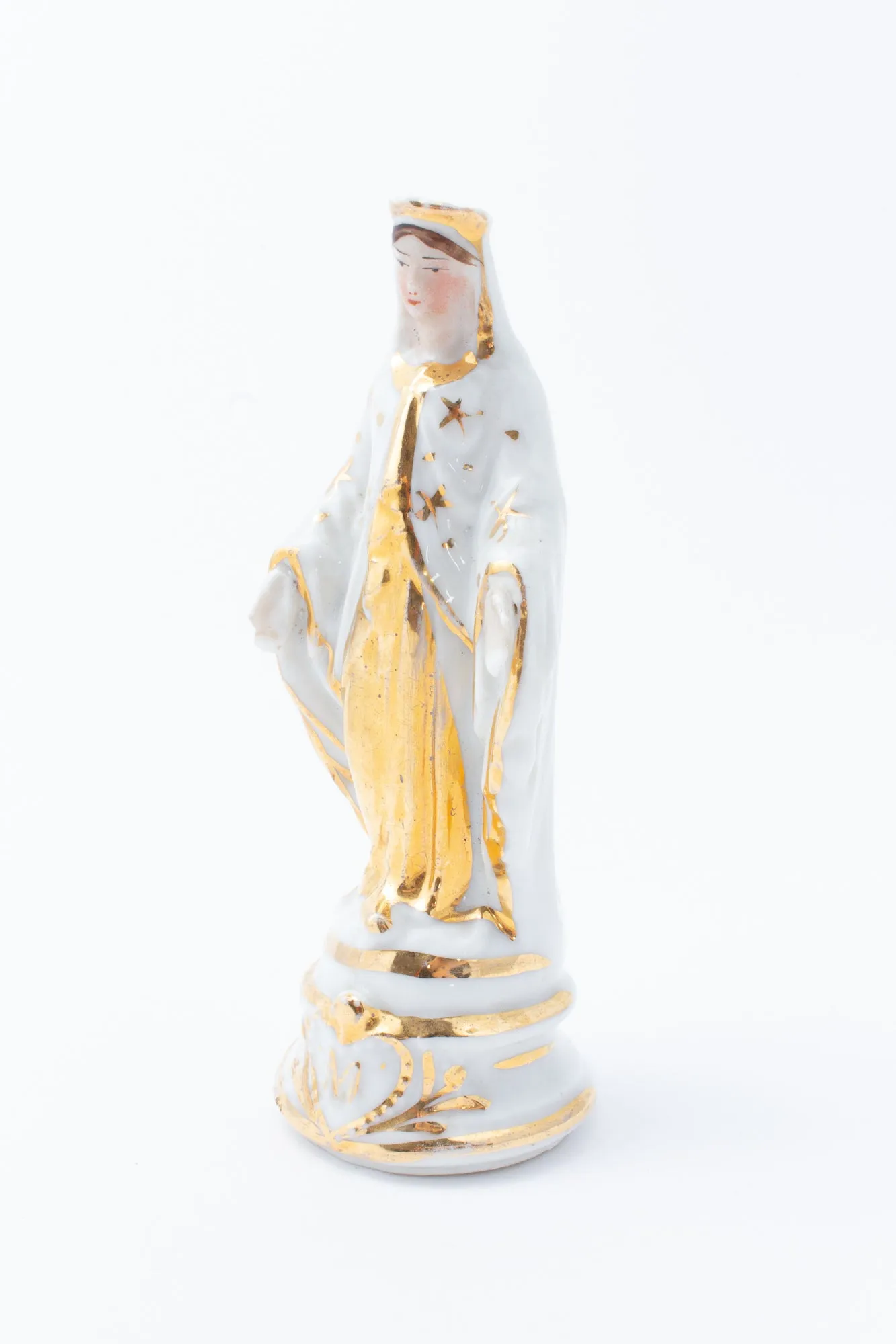 Vintage Porcelain Virgin Mary Statuette sourced in France
