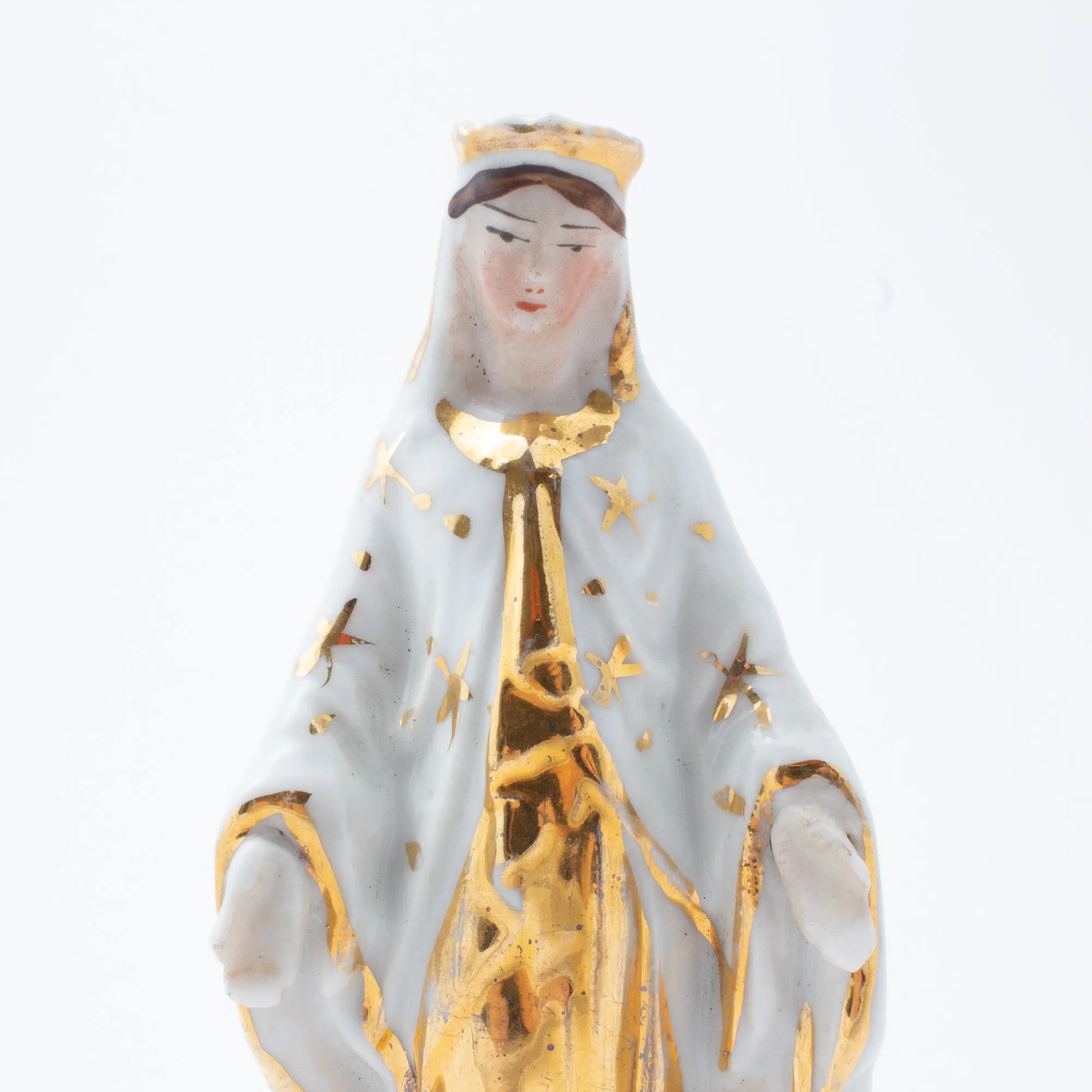 Vintage Porcelain Virgin Mary Statuette sourced in France