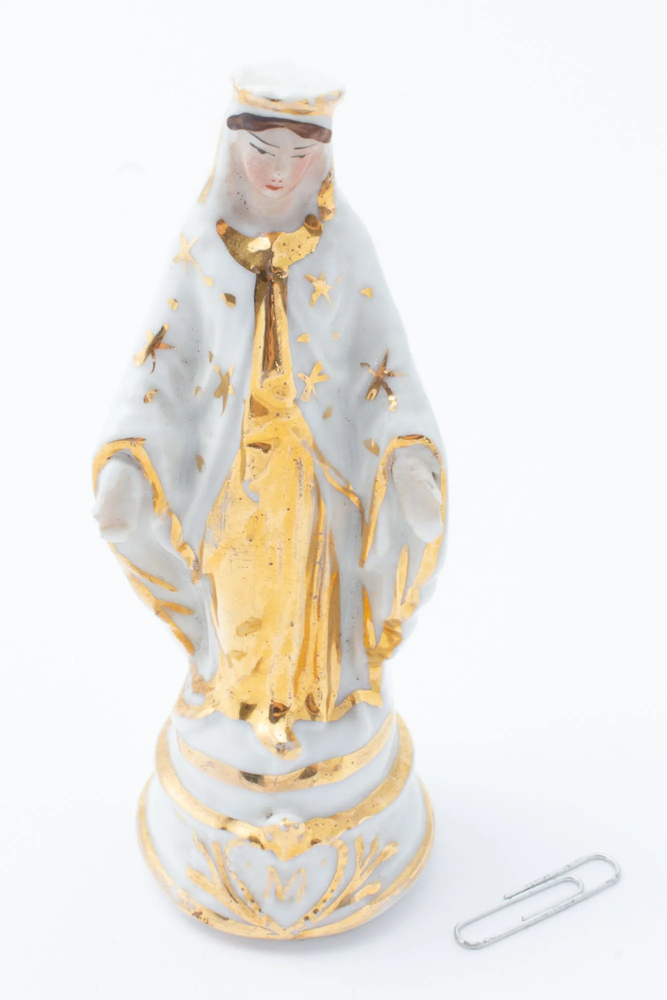 Vintage Porcelain Virgin Mary Statuette sourced in France