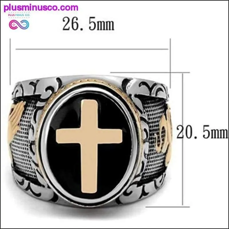 Vintage Silver Gold Holy Cross Ring