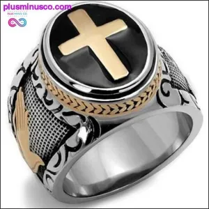 Vintage Silver Gold Holy Cross Ring