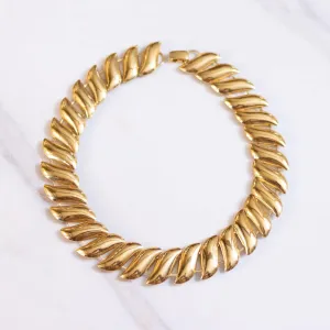 Vintage Swirl Flat Link Chain Necklace
