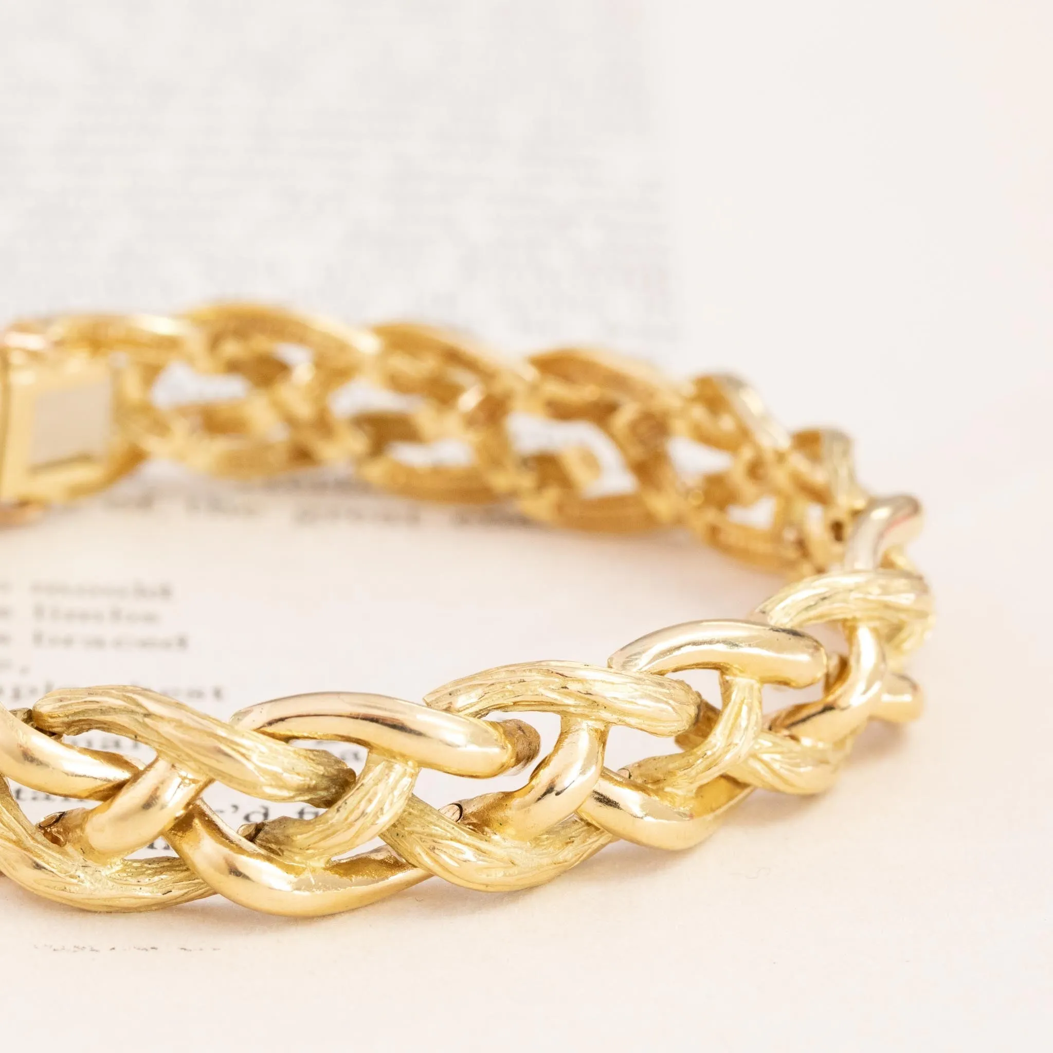 Vintage Twist Motif Gold Bracelet by Tiffany & Co.