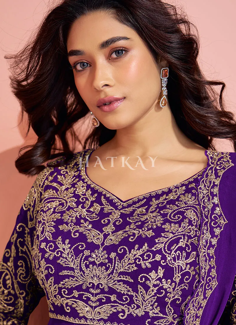 Violet Gerogette Sharara Suit