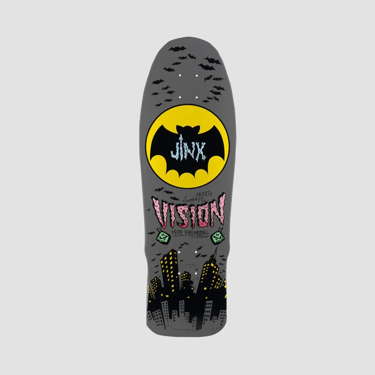 Vision Jinx Mini Skateboard Deck Grey - 9.5"