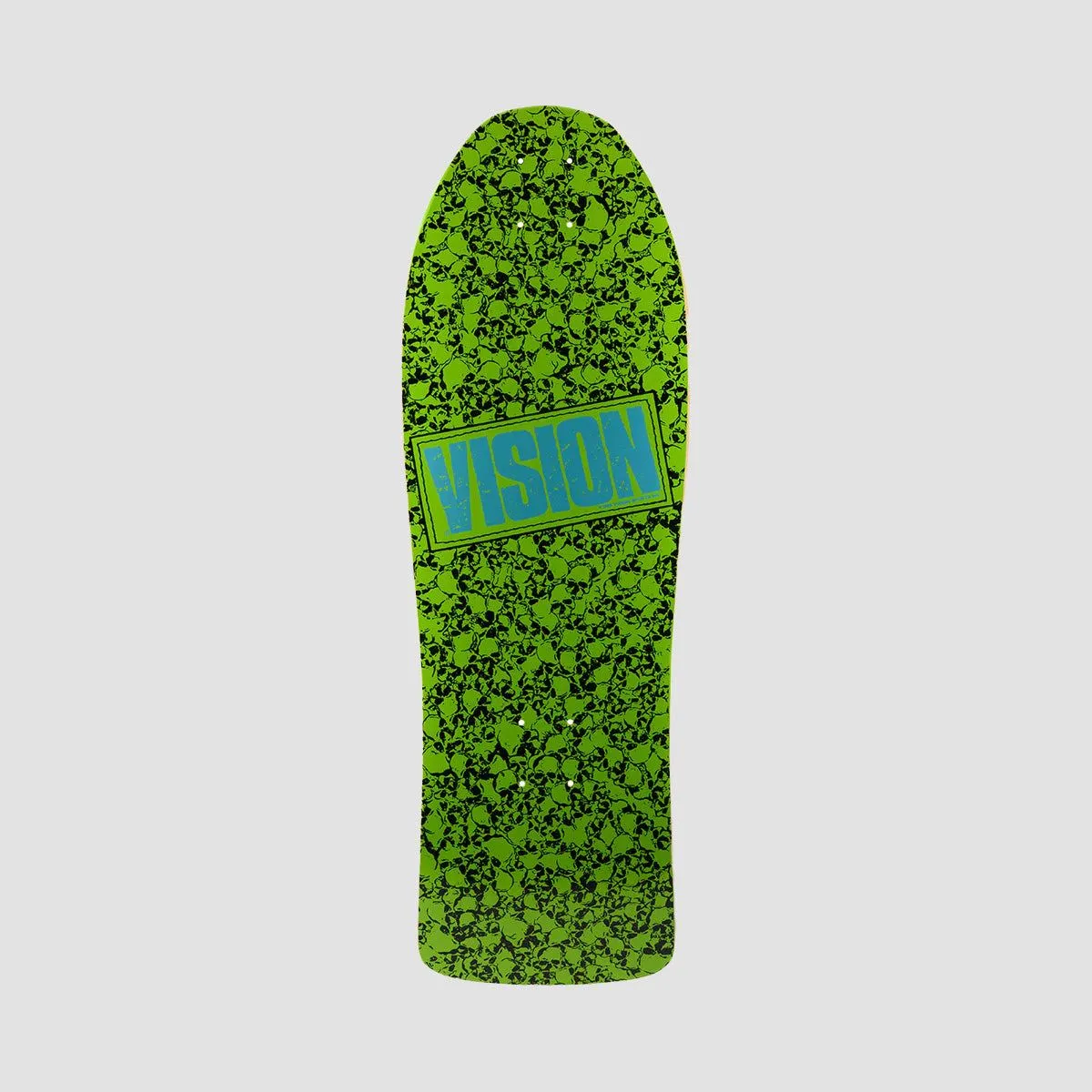 Vision Punk Skull Skateboard Deck Green - 10"