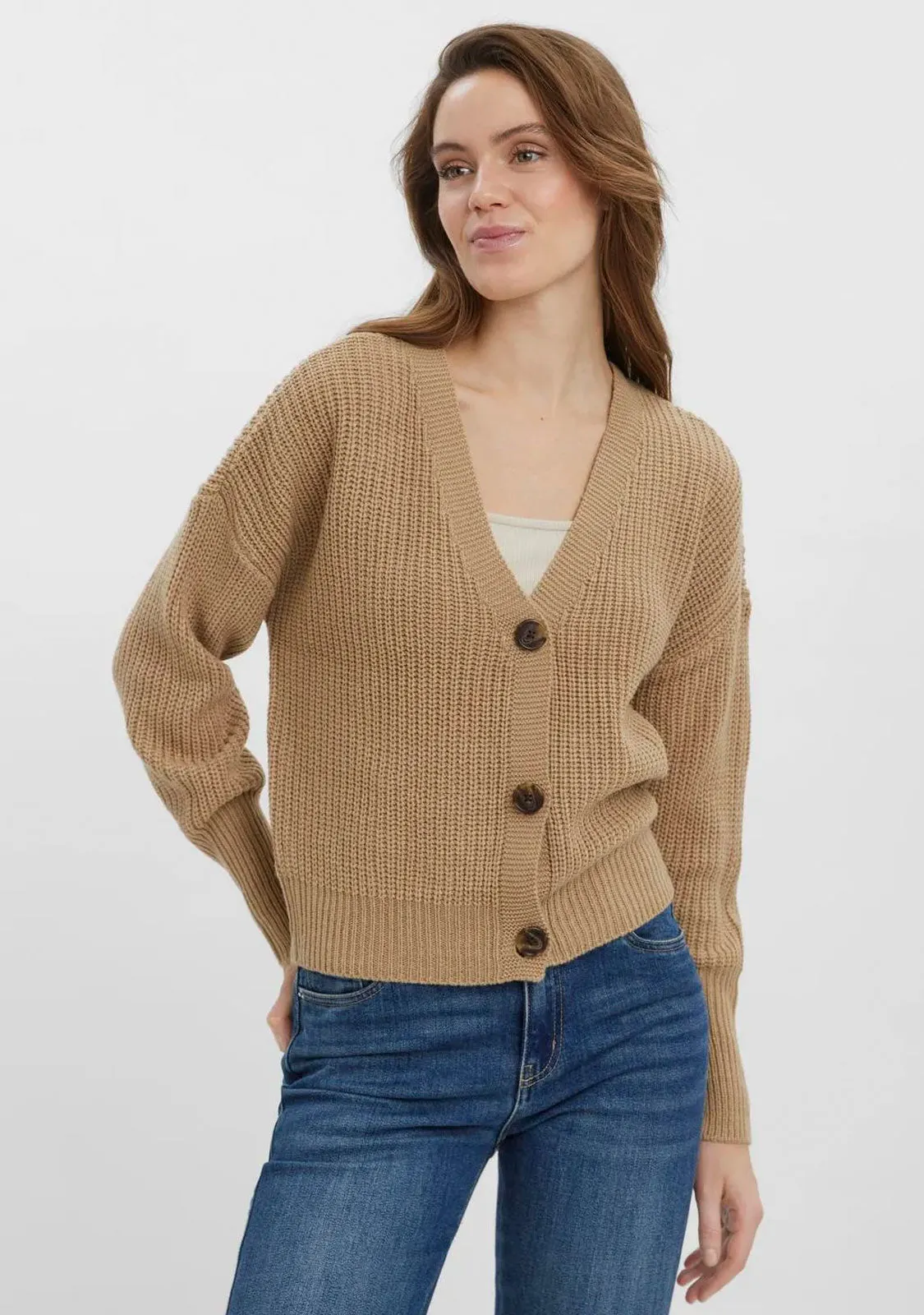 VMLea LS V-Neck Cuff Cardigan