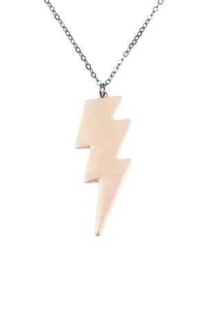 VNE1048 - LIGHTNING PENDANT CHAIN NECKLACE EARRING SET