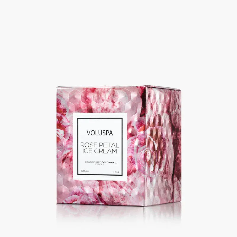 Voluspa Rose Petal Ice Cream Classic Candle ~ 6.5oz
