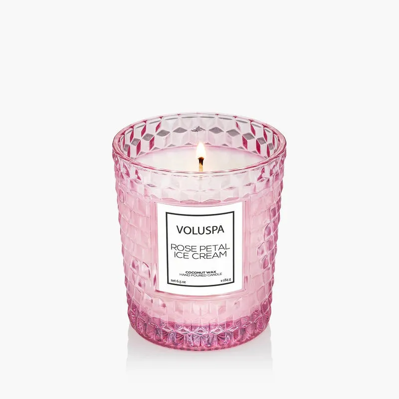Voluspa Rose Petal Ice Cream Classic Candle ~ 6.5oz