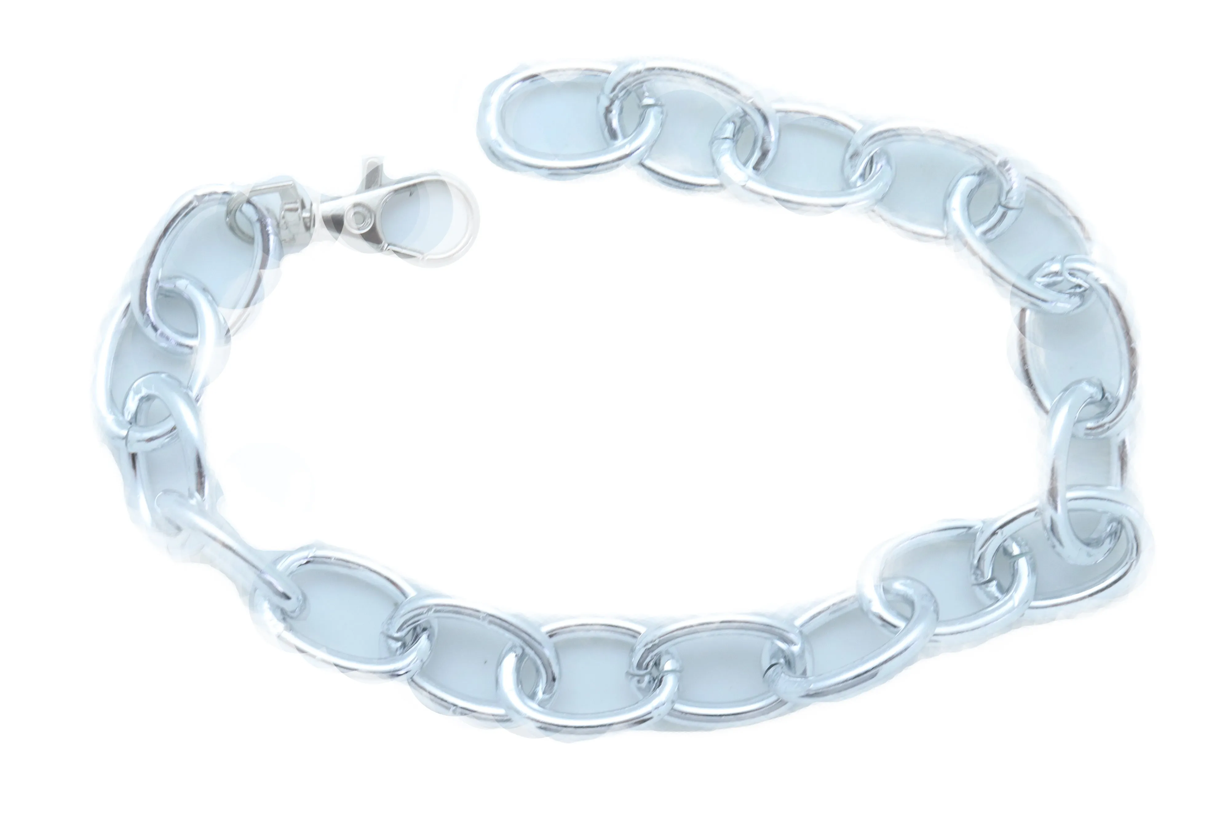 Western Fashion Silver Metal Chain Chunky Links Boot Bracelet Shoe Band