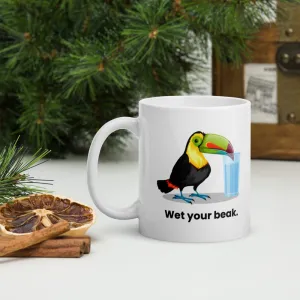 Wet Your Beak Official Mug - the All-In Podcast with Chamath Palihapitiya, Jason Calcanis, David Sacks and David Friedberg Coffee Mug