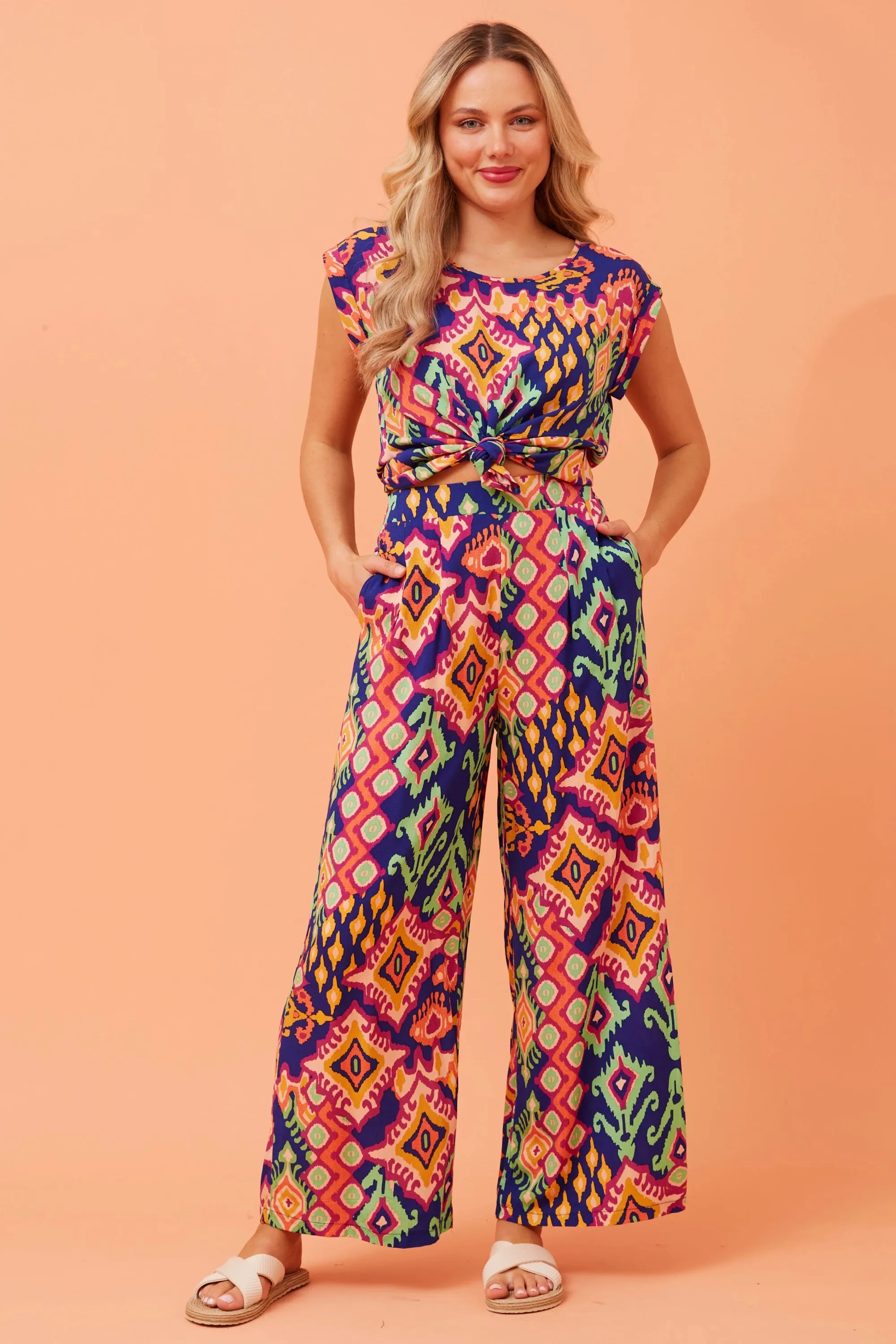 wide leg pant side pocket (p518175)