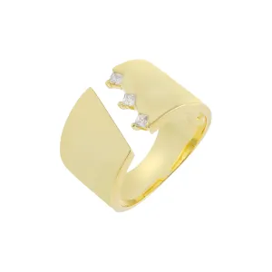 Wide Open CZ Ring