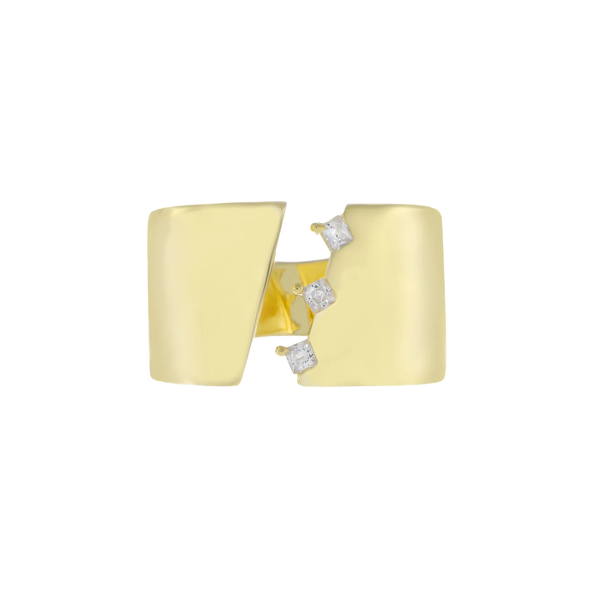 Wide Open CZ Ring