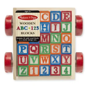 Wooden ABC/123 Block Cart